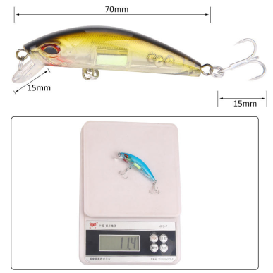 Ikatere Wei Glow Kuşaklı 7cm 11.4g Maket Balık