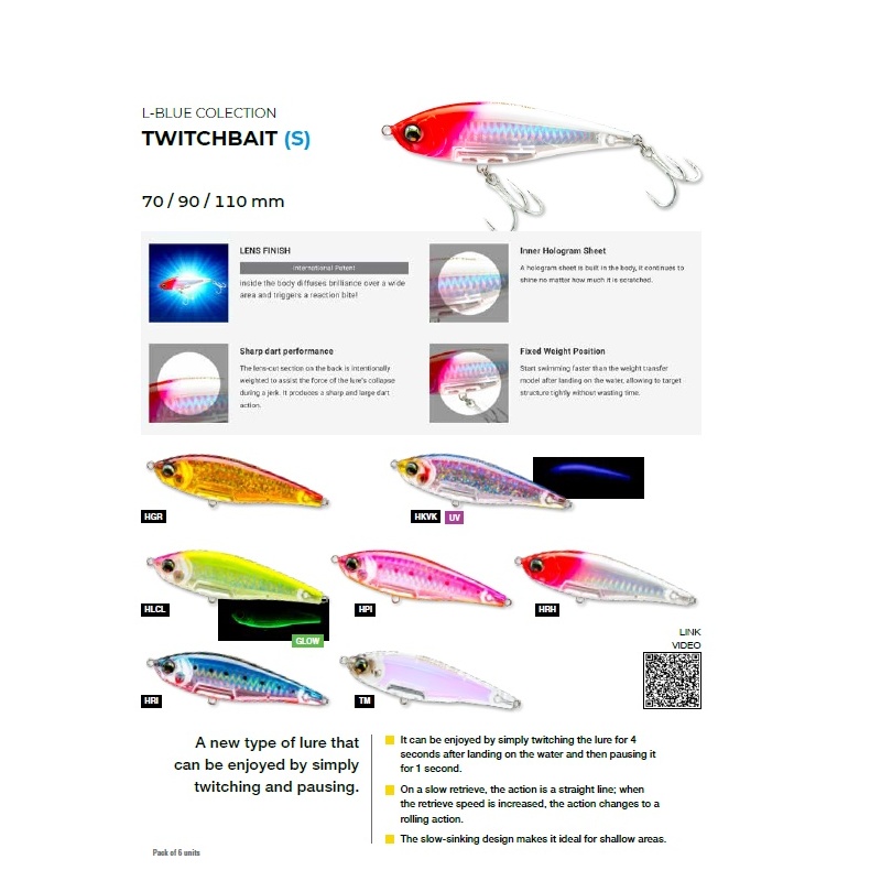 DUEL F1234 L-Blue Twitchbait S 90MM