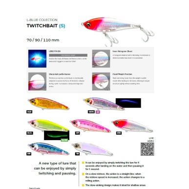 DUEL F1234 L-Blue Twitchbait S 90MM