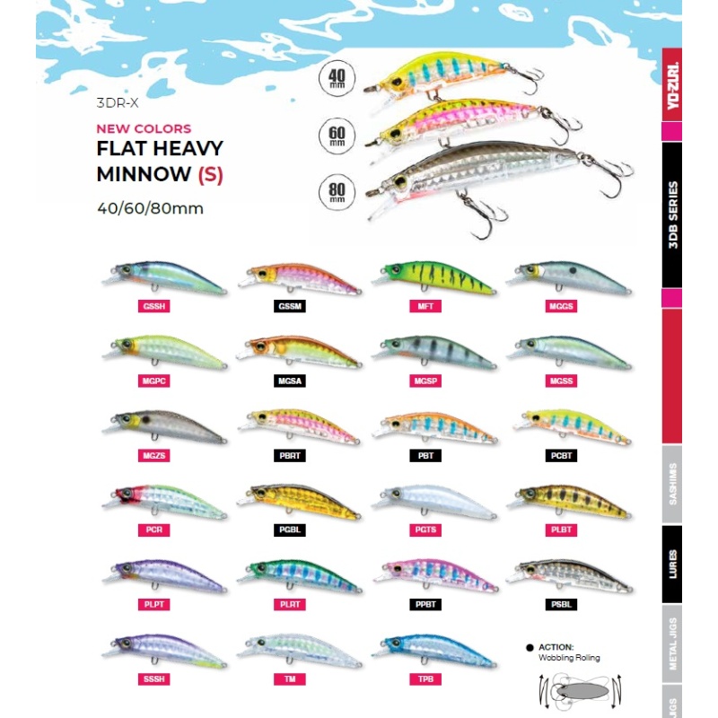 YOZURI R1542 FLAT HEAVY MINNOW (S) 60MM 7.5G