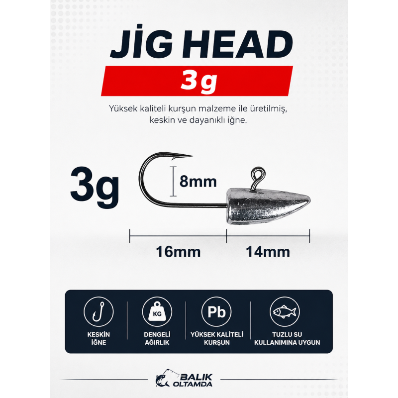 3g Üçgen Jighead