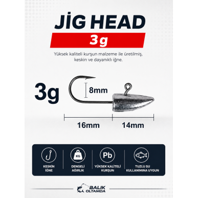 3g Üçgen Jighead
