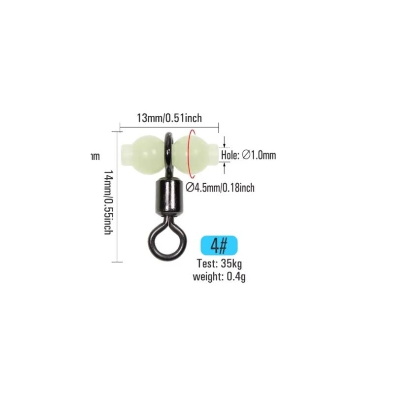Plastic T Sviwel, 50 pcs.