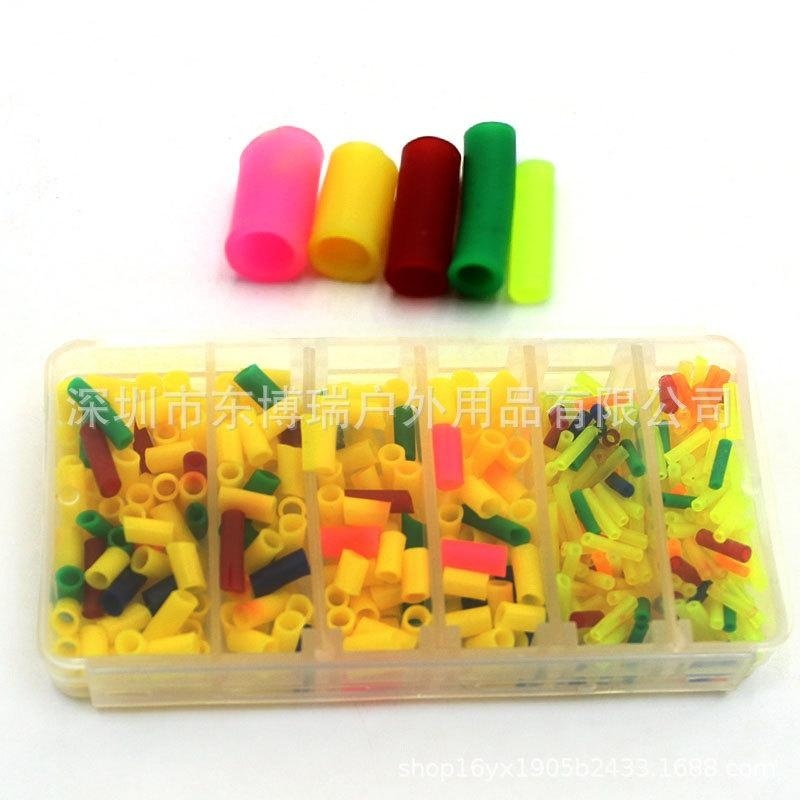 6-Compartment Colorful Silicone Tube Set for Floats