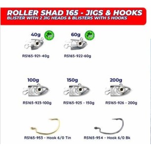 Roller Shad 165 Jighead and Hooks