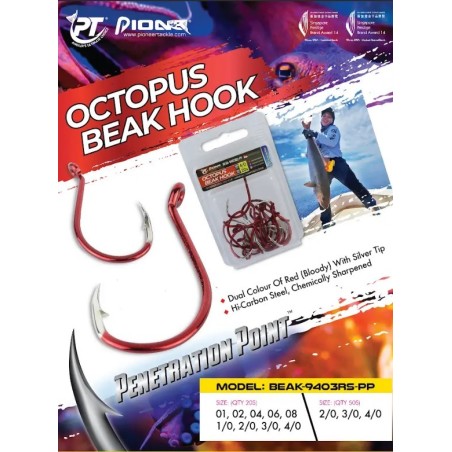 Pioneer Tackle Penetration Point Beak Hooks