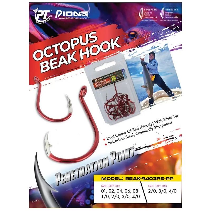 Pioneer Tackle Penetration Point Beak Hooks