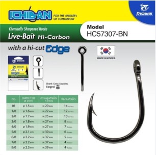 ICHIBAN HC-57307 LIVE-BAIT HOOKS