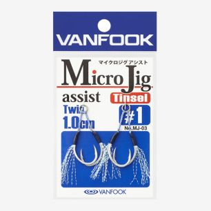 VANFOOK MJ-03 MICRO JIG ASSIT TWIN 1.0cm TINSEL 1 (2 pcs/pack)