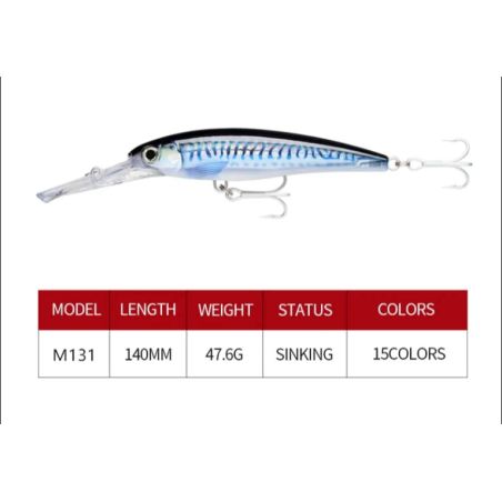 Ikatere 140MM 48 G Albacore Tuna Minnow Lure